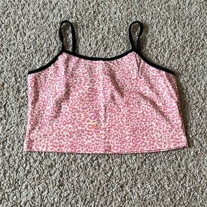 Printed Cropped Tank Top
